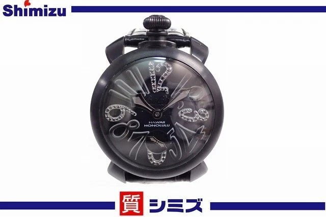 GaGa Milano Manuale 48mm Black Limited to 49 Manual 5012.LE.H.BK.S Hawaii Men's