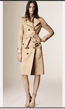 Burberry Slim Sandringham Long Trench - Size 10- Long Length - Colour : Honey