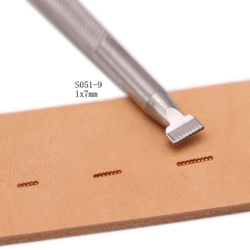 304 Stainless Steel Leather Work Stamping Tool Background Row of Dots Pattern - Picture 10 of 11