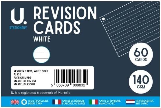 Martello P2335 Lined Ruled Revision Cards, Assorted Pastel Colours - Pack of 60 - Image 2