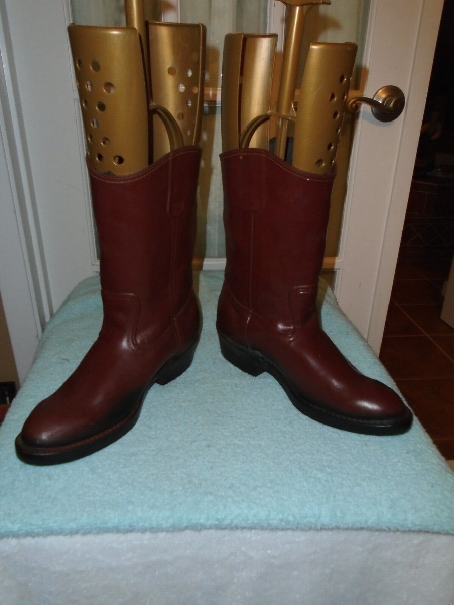 LaCrosse Brown Rubber Waterproof Cowboy Western Boots Men display picture 1