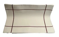 Pampered Chef #2192 Red Stripe White Windowpane Placemats Set Of 6 New