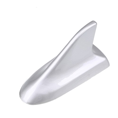 Silver Universal Auto Car Shark Fin Roof Decorative Antenna Aerial Shell Plastic - Foto 2 di 10