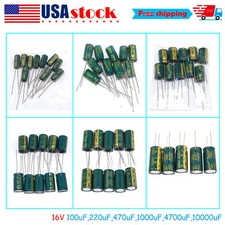 16V 100uF 220uF 470uF 680uF 1000uF 4700uF 10000 Radial Electrolytic Capacitors