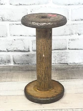 Vintage Large 9.75" Wooden Industrial Textile Bobbin Spool Sewing Crochet Notion