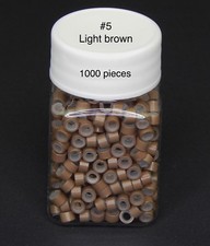 Silicone Lined Micro Rings Link Crimp Beads for Feather Hair Extension 1000 Pcs