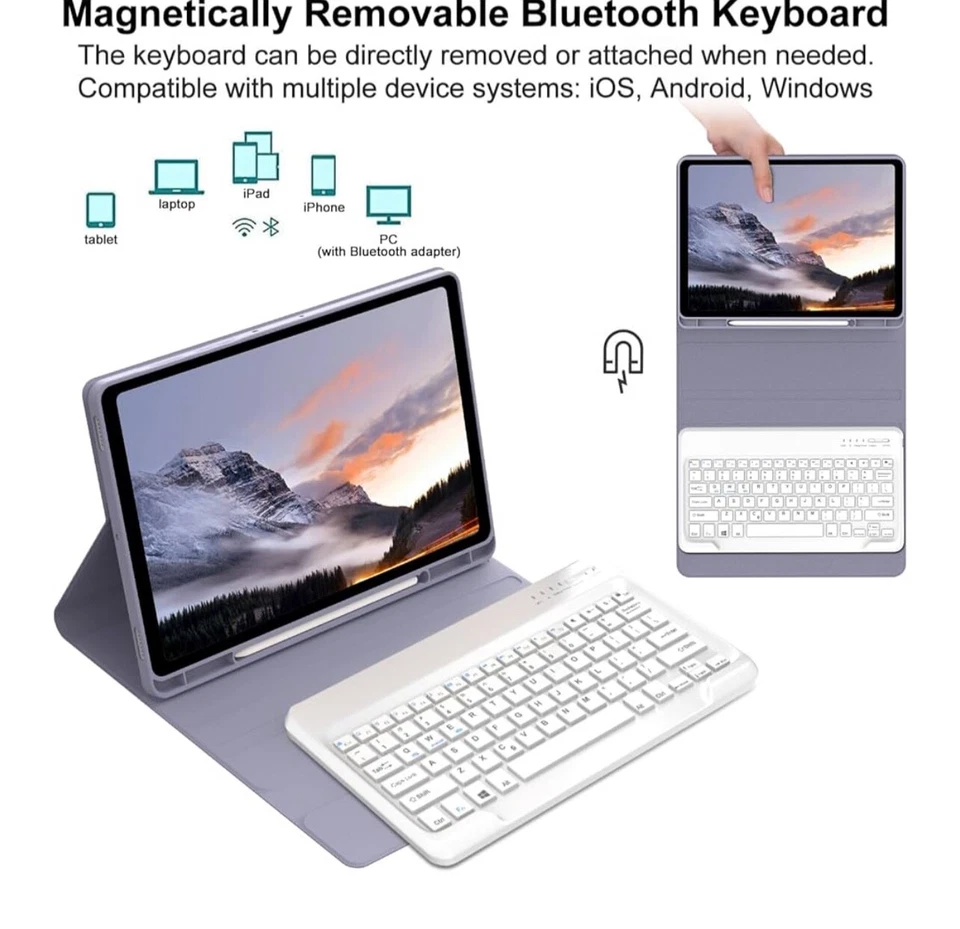 Keyboard Case for Samsung Galaxy Tab S10+ 12.4" 2024, Wireless Detachable Blueto - Image 3 of 4