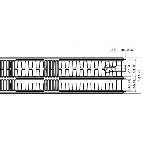 Universal Plattenheizkörper Flachheizkörper 33/900/1200 Ventil Kompakt 6fach - Bild 2 von 2