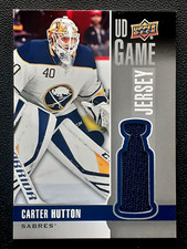 CARTER HUTTON 2019-20 UPPER DECK GAME JERSEYS 19-20 NO GJ-CA         14393