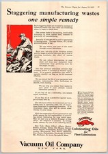 1925 Gargoyle Lubricating Oils For Plant Lubrication Vintage Print Ad