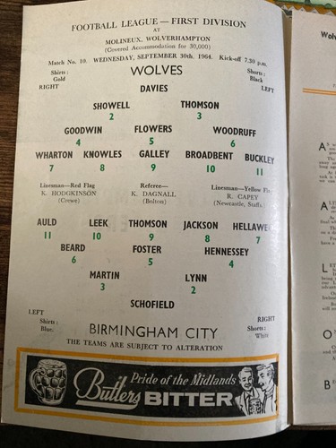 Wolves Wolverhampton Wanderers 1962/63 1963/64 1964/65 HOME programmes FREE POST - Picture 103 of 143