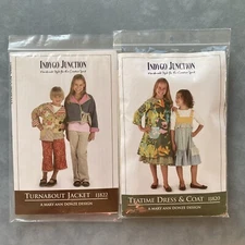 Indygo Junction Turnabout Jacket IJ822 Teatime Dress & Coat IJ820 Sewing Pattern