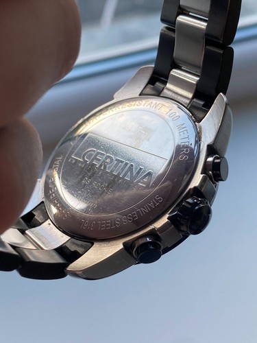 CERTINA Swiss DS ROOKIE Men’s Black Dial Chronograph Bracelet Watch 100m... - Picture 8 of 12