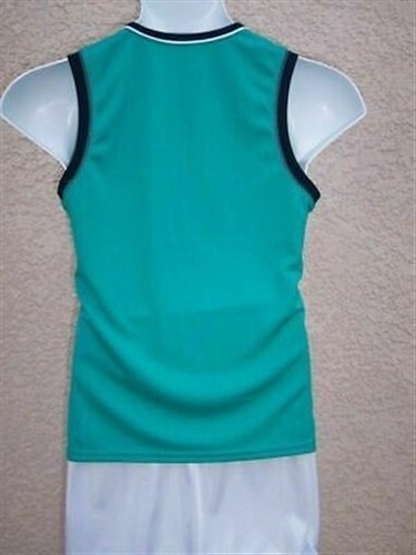 SJB Active tank top shirt cami size M emerald green splatter print gym yoga run - Picture 4 of 5