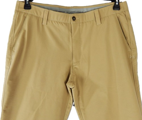 Under Armour Golf Pant UA Match Play Performance Men's 38x32 BEIGE Stretch Band - Picture 8 of 10