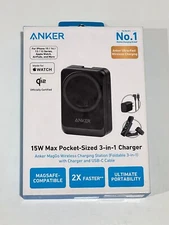 Anker  MagGo 15W Qi2 Pocket-Sized 3-in-1 Magsafe Charger OPEN BOX