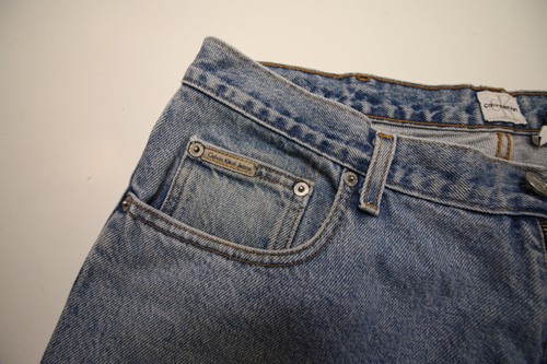 Vintage Calvin Klein Easy Fit Double Stone Wash Blue Jeans Mens 36 x31 READ - Picture 6 of 16