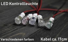 LED Signallampe Meldeleuchte 10 mm Signalleuchte KFZ Kontrollleuchte 5V 12V 24V