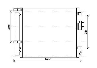 HY5343D AVA Condenser FIT HYUNDAI SANTA FE (2013) 2.2 CRDI