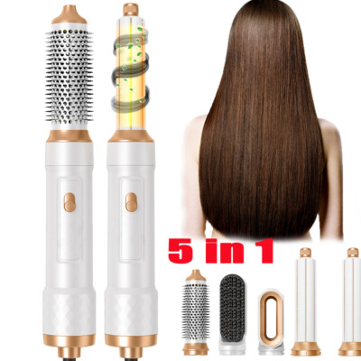 5in1 Föhnbürste Air Styler Haartrockner Warmluftbürste Set Haarstyler Lockenstab