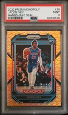 2022 PANINI PRIZM MONOPOLY HANDSHAKE DEAL #26 JADEN IVEY ROOKIE RC PSA 9