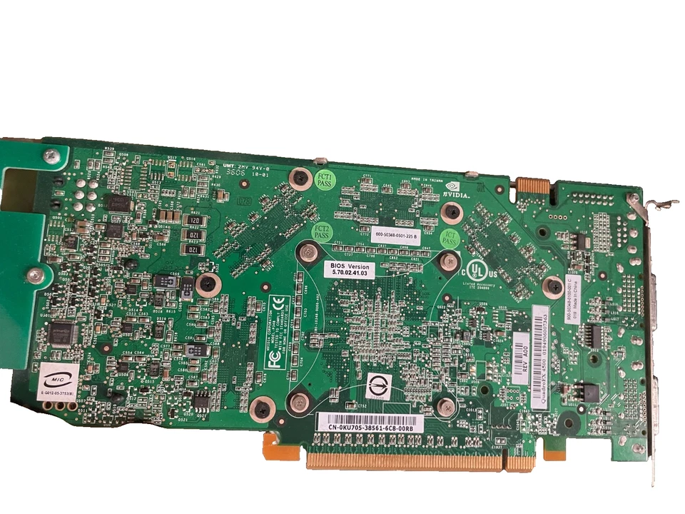 DELL nVidia Quadro FX4500 512MB PCI-e Video Card P348 KU705, CN-OKU705-38561-727 - Image 2 of 2