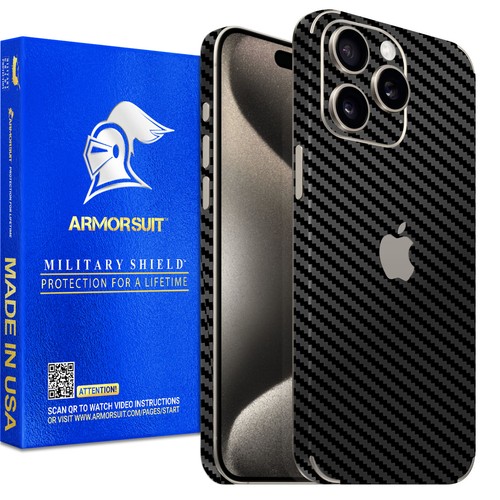 Armorsuit Vinyl Skin Film Designed for iPhone 15 Pro Max (2023) USA - Full Wrap - Picture 5 of 22