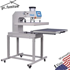 24"x32" Large Format Single Station Pneumatic Heat Press Machine T-shirt Plate
