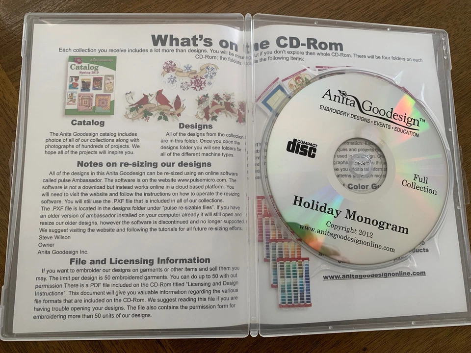 Diseños de bordados patrones de costura motivo de letras monograma navideño vintage Foto 3 de 3