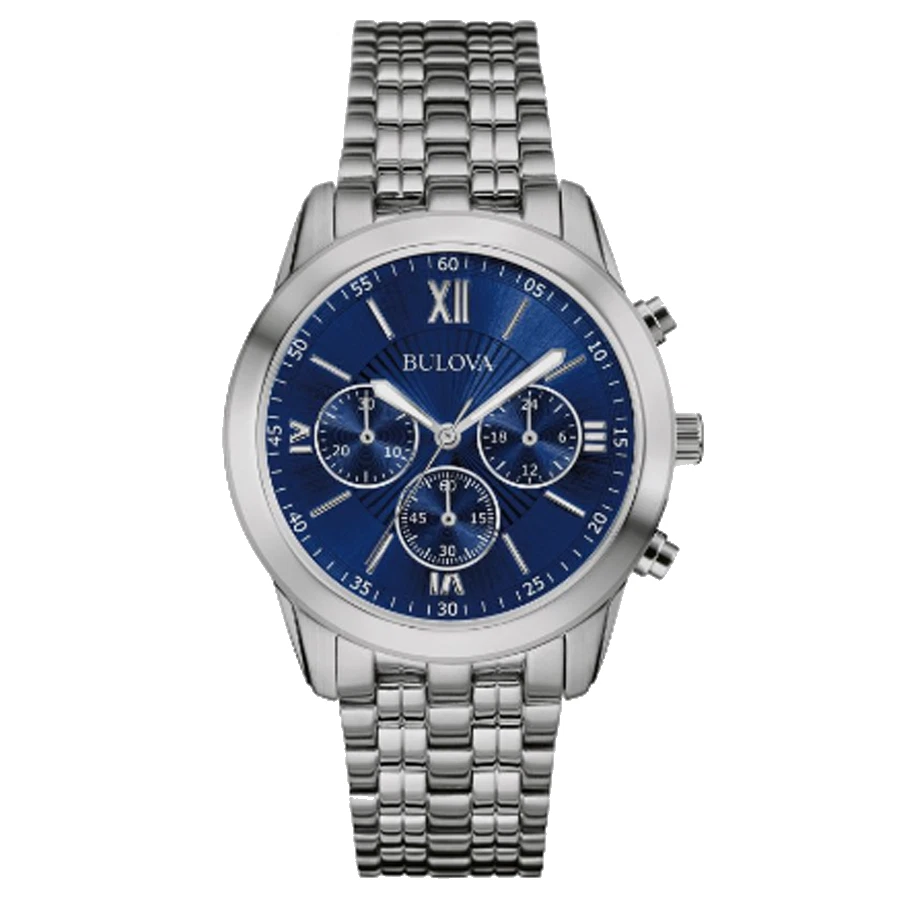 Men's bulova clearance blue dial watch