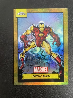 Iron Man Topps Chrome Marvel 13 Gold Refractor /50 (c) Avengers