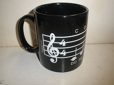 Do Re Mi Musical Scale Black Musical Notes Ceramic Mug (M20)