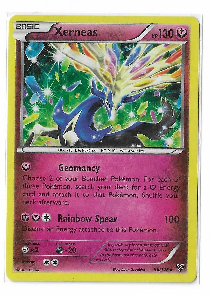 Xerneas 96/146 Cracked Ice Holo Rare XY Base Set Deck Pokemon TCG Card LP