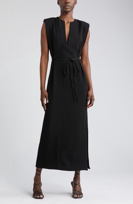 New rag & bone Harriet Tie Waist Sleeveless Maxi Dress In Black Sz 8 $495