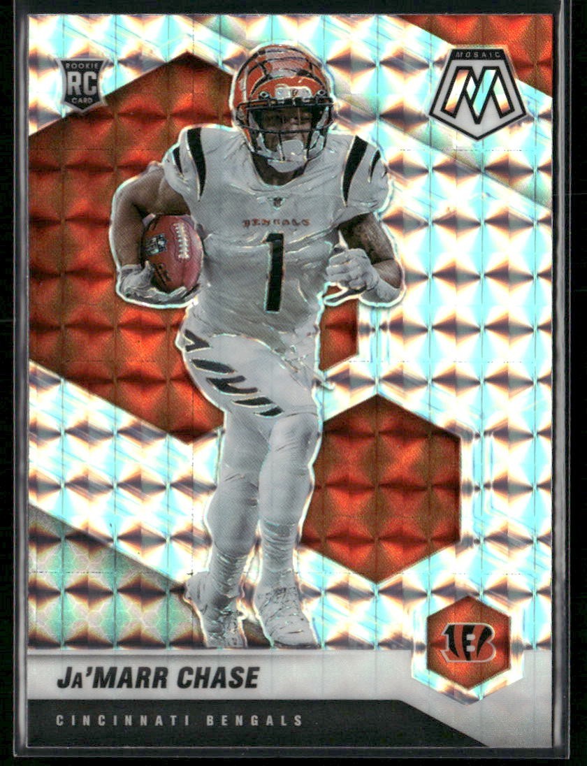 2021 Panini Mosaic - Rookies Ja'Marr Chase #307 Silver Mosaic Prizm (RC)