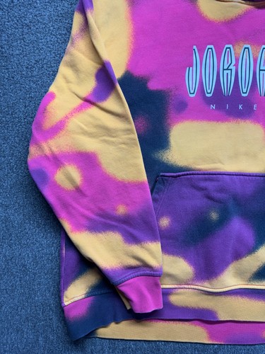 Air Jordan Nike Hoodie Herren XL Gelb Pink Schwarz Tie Dye Jump Man - Bild 4 von 10