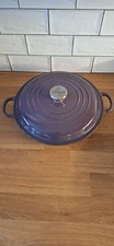 Casseruola bassa 26 cm firmata Le Creuset ultravioletta o cassis ghisa