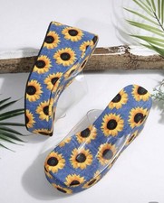 Women's Platform Open Toe Mule Sandals
