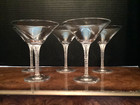 5 Lalique Treves Champagne Sherbet Martini Glasses