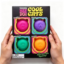 Rainbow Teenie NeeDoh Stress Balls 6PCS, Trending Squishy Fidget Toys