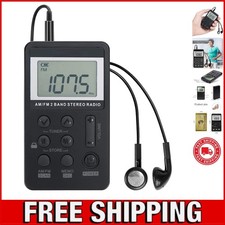 Personal AM/FM Pocket Radio Portable , Mini Digital Tuning Radio, with Rechar...