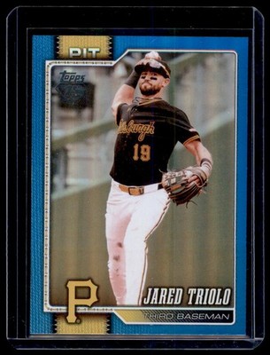 2026 Topps Series 2 Blue Foil Jared Triolo /150 Pittsburgh Pirates #528 Parallel