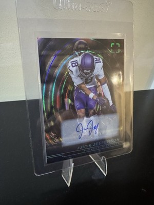 2025 Panini Photogenic Justin Jefferson #75 Vikings Black 1/1 Auto Autograph