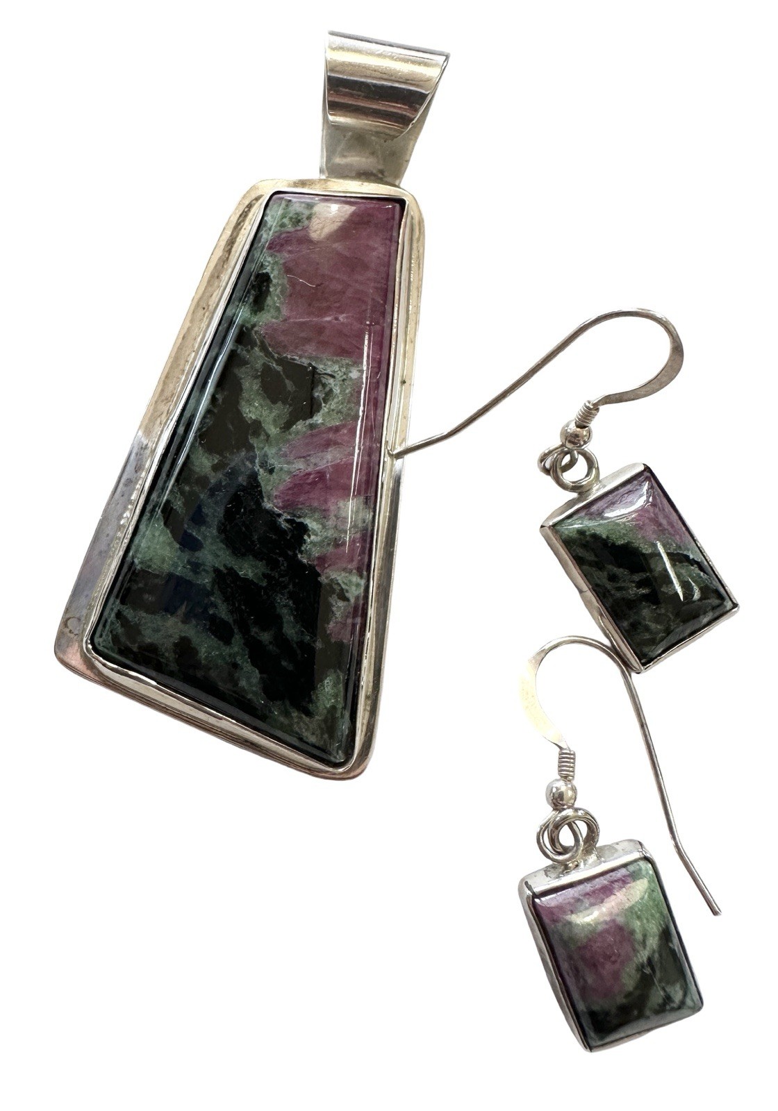 Stunning Ruby Zoisite & Sterling Silver 925 Earri… - image 2
