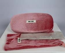MIU MIU Pink Velvet Sunglasses Eyeglasses Case and Cloth