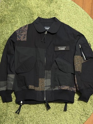 Comme des Garçons Homme HO-J023-051 S Comme des Garçons Homme Patchwork Bomber Jacket | BLACK X