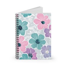 Floral Spiral Notebook - Aesthetic Journal for Daily Thoughts, Note ... 