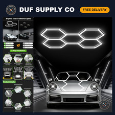 Bright LED Hexagon Garage Lights, 168W 18,480LM, 6500K, Energy Efficient Lightin