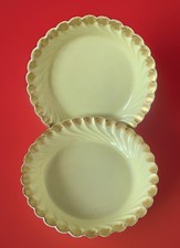ANTIQUE H C HAVILAND CIE LIMOGES FRANCE SALAD SOUP BOWLS YELLOW GILDED 1876-89
