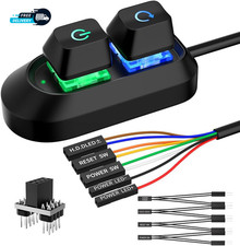 PC Power Button Desktop Switch Splitter on off Reset SW HDD LED External Power